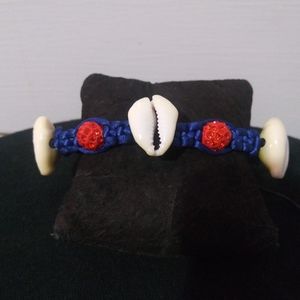 Cowry shell shamballa bracelet